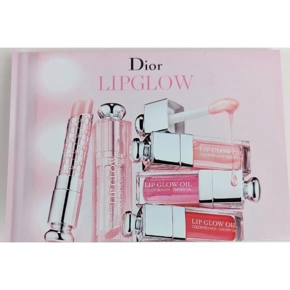❤️ 5/$20 Dior Lip Glow Pink Diormania Lip Balm Cherry Oil Infused Lip Oil Sample - Picture 2 of 3
